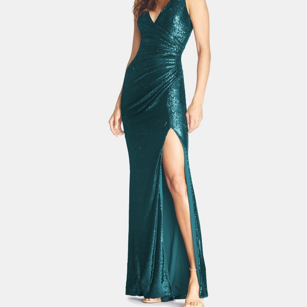 Dress the Population Emerald Green Jordana Gown - Large
